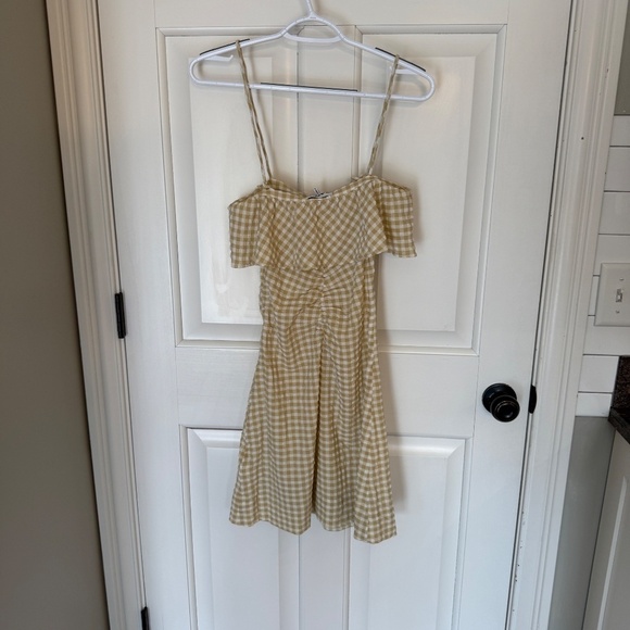 New! GANNI Gingham Check-Print Ruffled Minidress 45247 - Picture 12 of 16